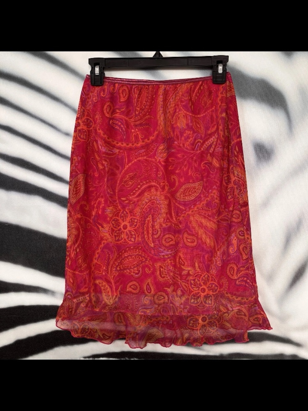 VTG Un Deux Trois Skirt Girls L Paisley Boho Fairy Grunge Y2K Hippie